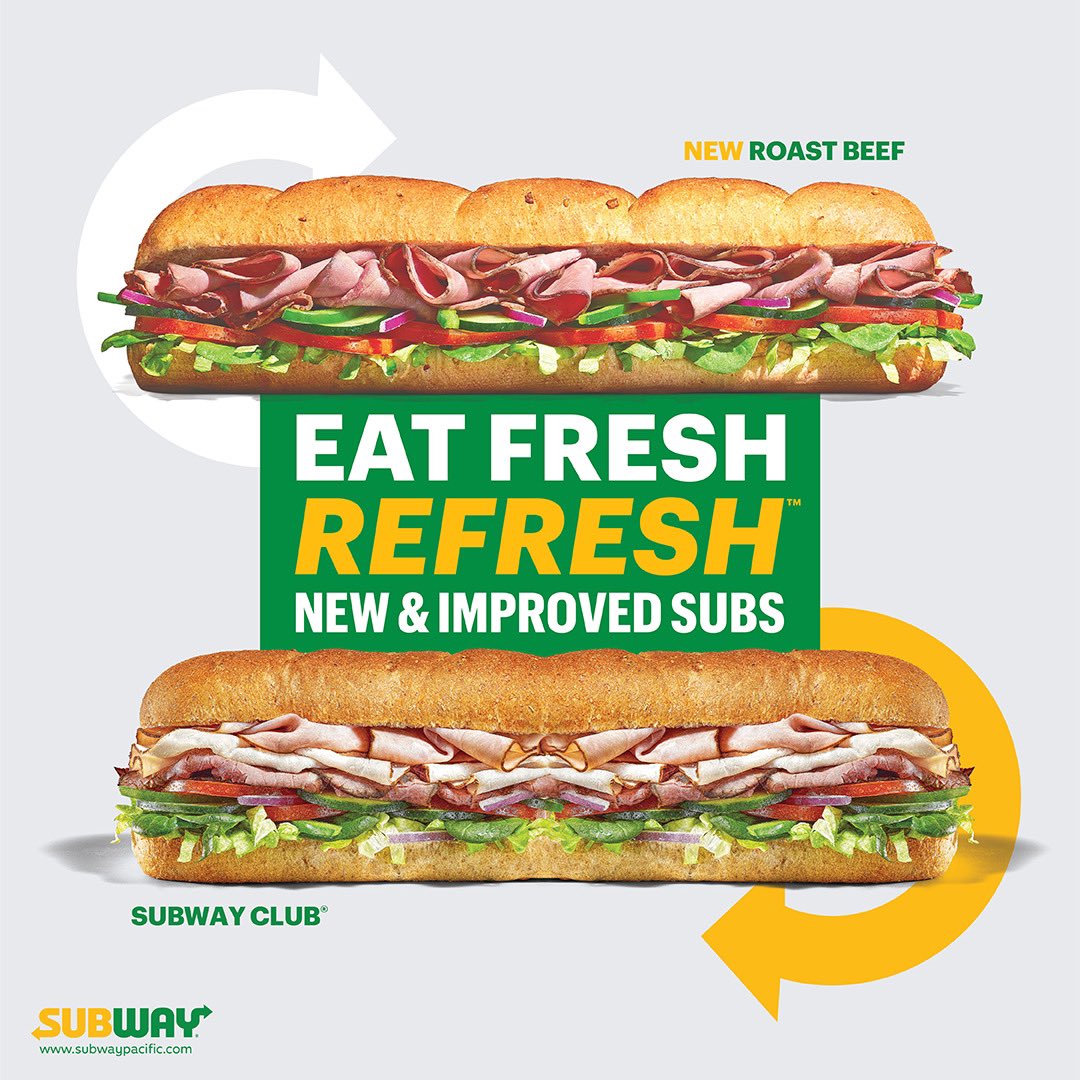 SUBWAY NEW ROAST BEEF AND SUBWAY CLUB GPO Guam