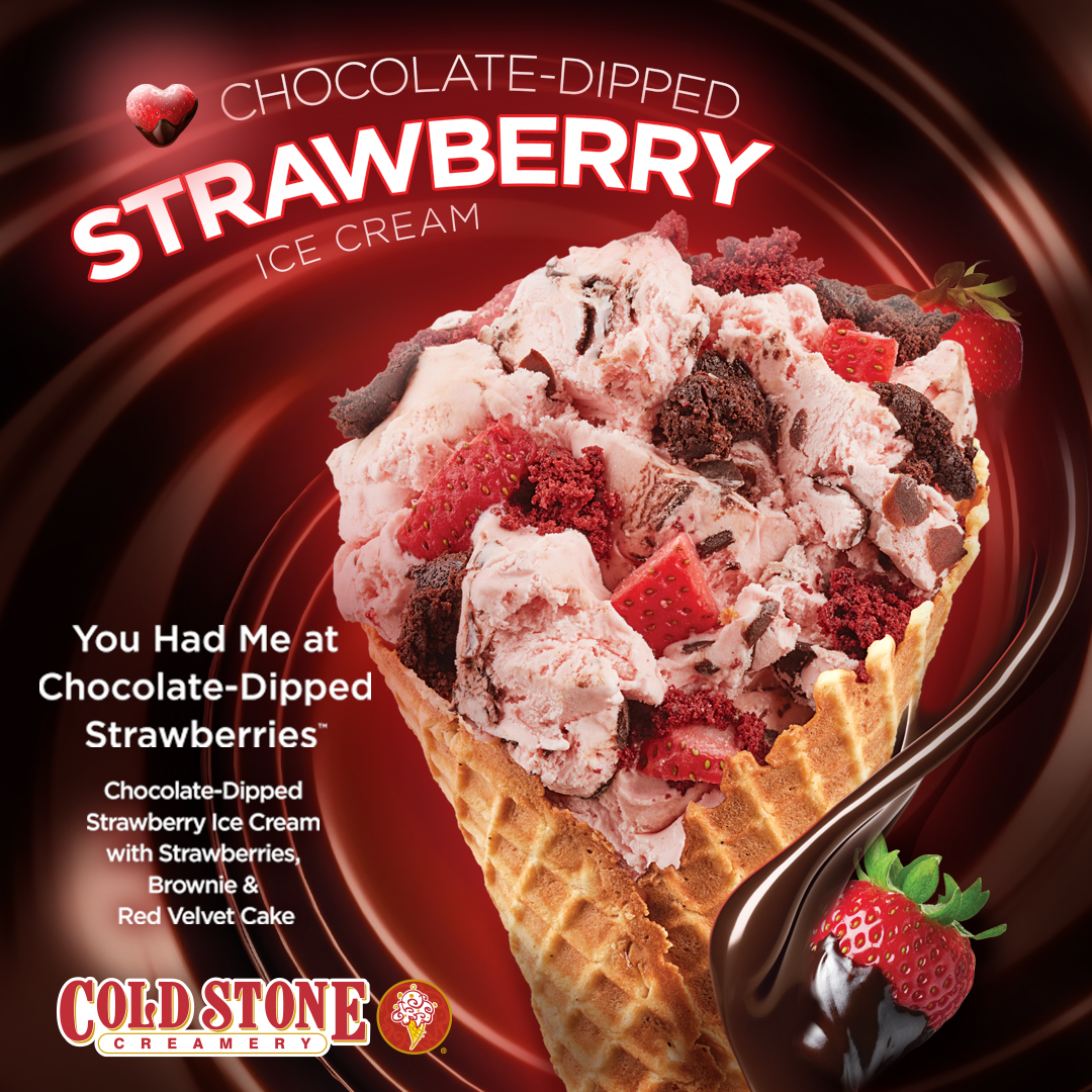 Cold Stone Creamery: Chocolate-Dipped Strawberry Ice Cream
