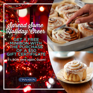 Cinnabon Sale: Get a FREE Minibon with Purchase of a $50 Gift Certificate