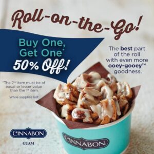 Cinnabon: Buy One Scoop Get One 50% OFF